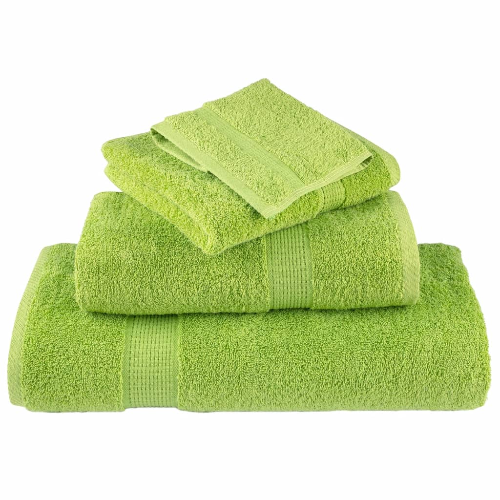 6-dijelni vrhunski set ručnika SOLUND zelena boja jabuke 600gsm