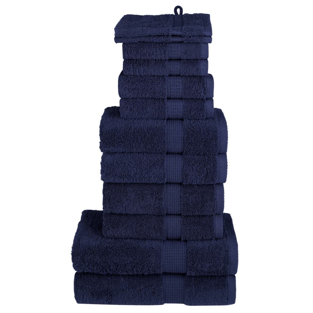 12-dijelni vrhunski set ručnika SOLUND modri 600 gsm
