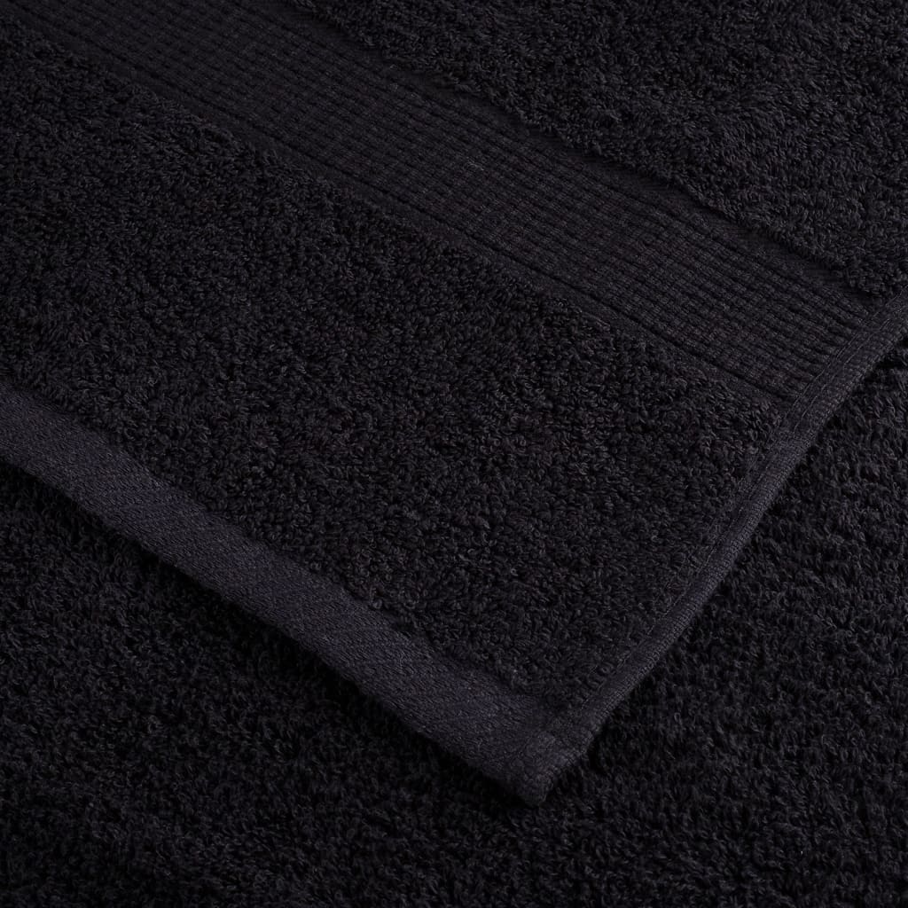 12-dijelni vrhunski set ručnika SOLUND crni 600 gsm