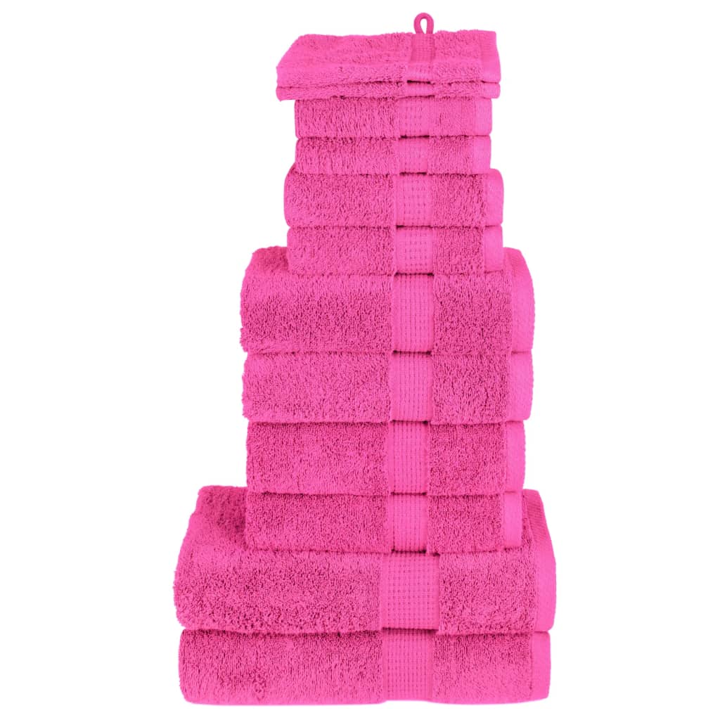 12-dijelni vrhunski set ručnika SOLUND ružičasti 600 gsm