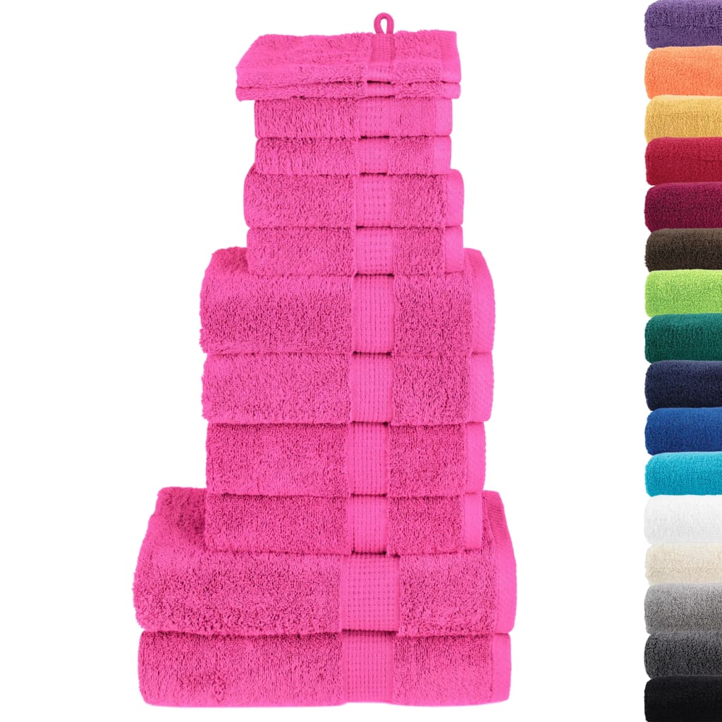 12-dijelni vrhunski set ručnika SOLUND ružičasti 600 gsm