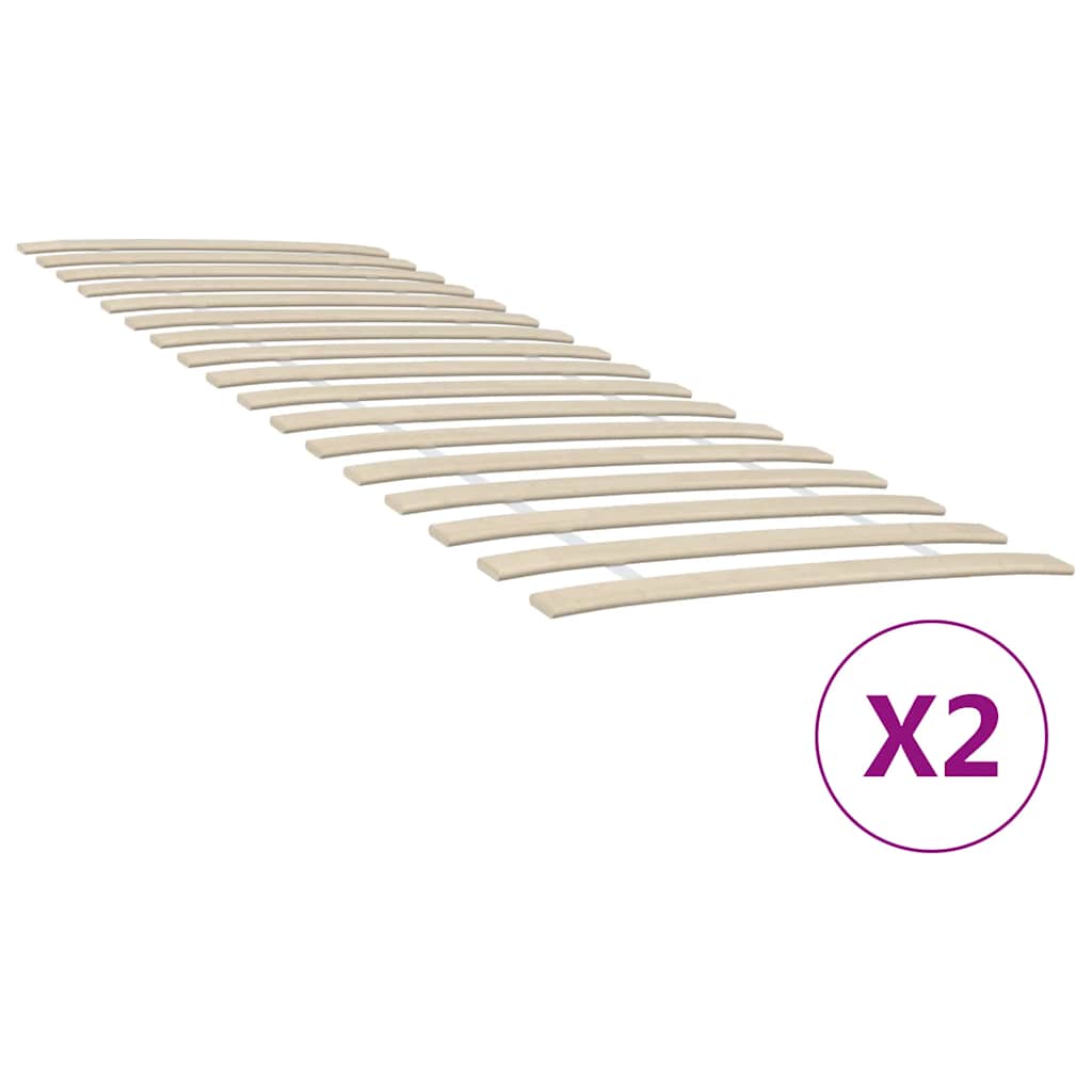 Zamjenske letvice za krevet s 34 letvice 2 kom 80x200 cm