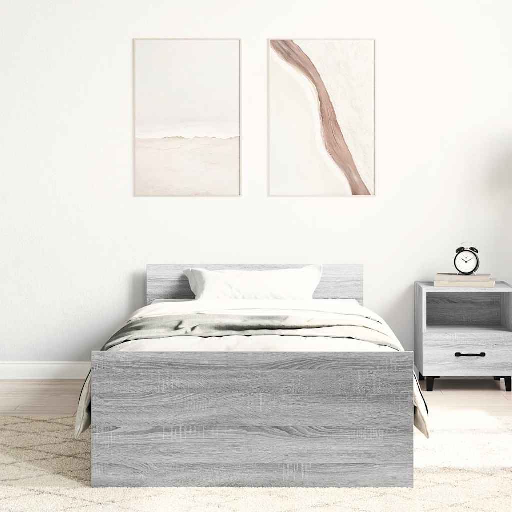 Okvir za krevet boja hrasta 100x200 cm od konstruiranog drva