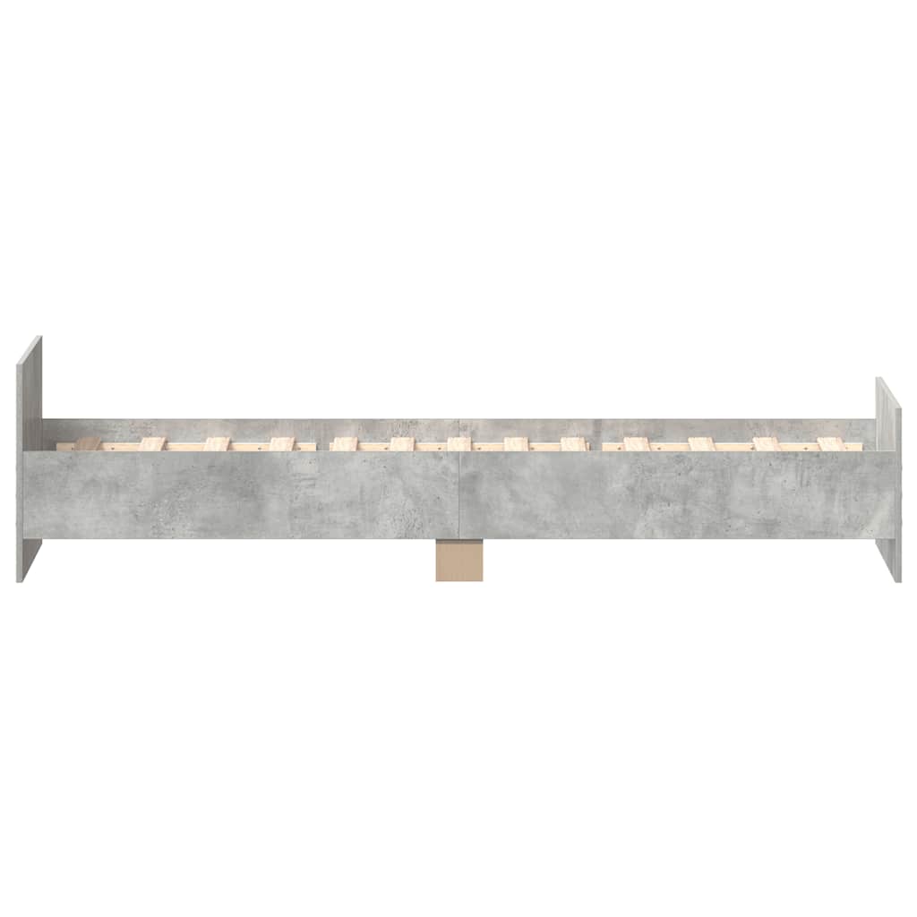 Okvir kreveta boja betona 90 x 190 cm od konstruiranog drva