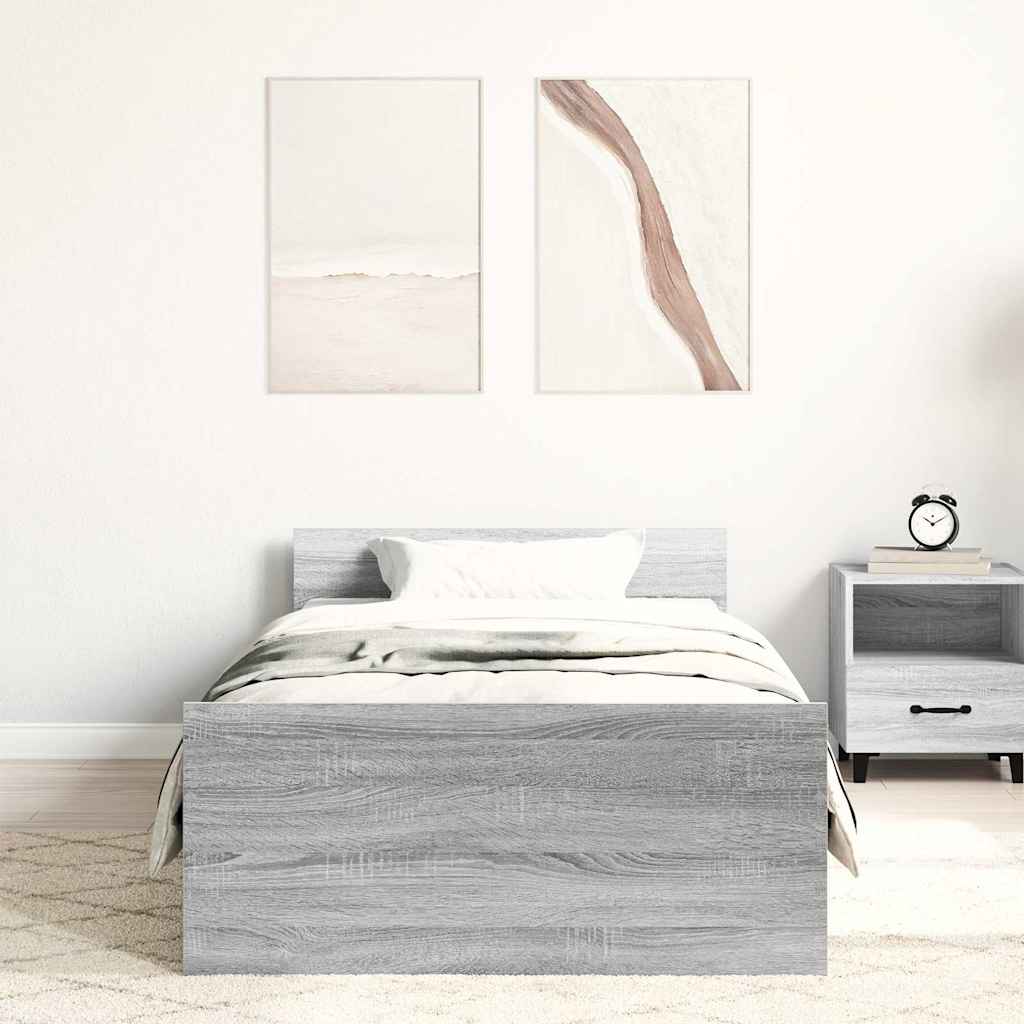 Okvir za krevet boja hrasta 90x190 cm od konstruiranog drva
