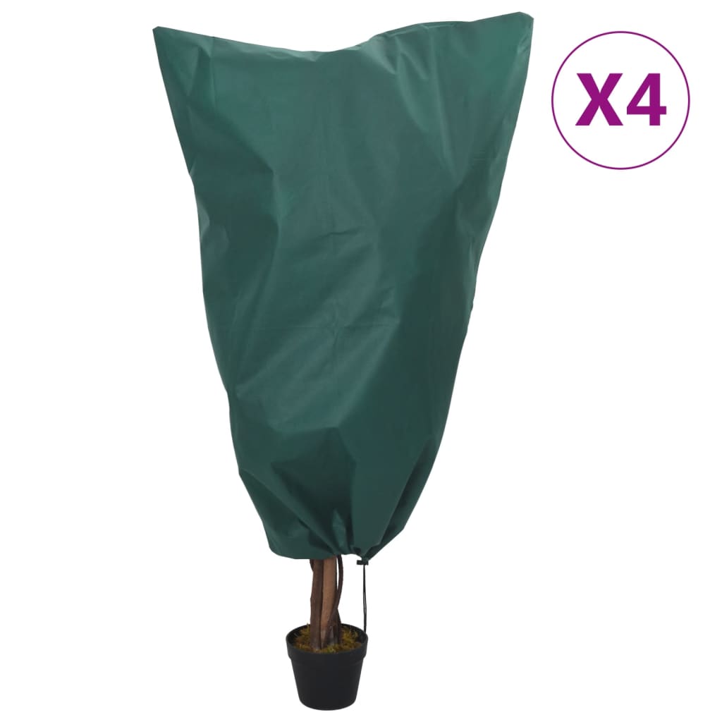 Navlake od flisa za biljke s vezicom 4 kom 70 g/m² 0,8 x 1,2 m