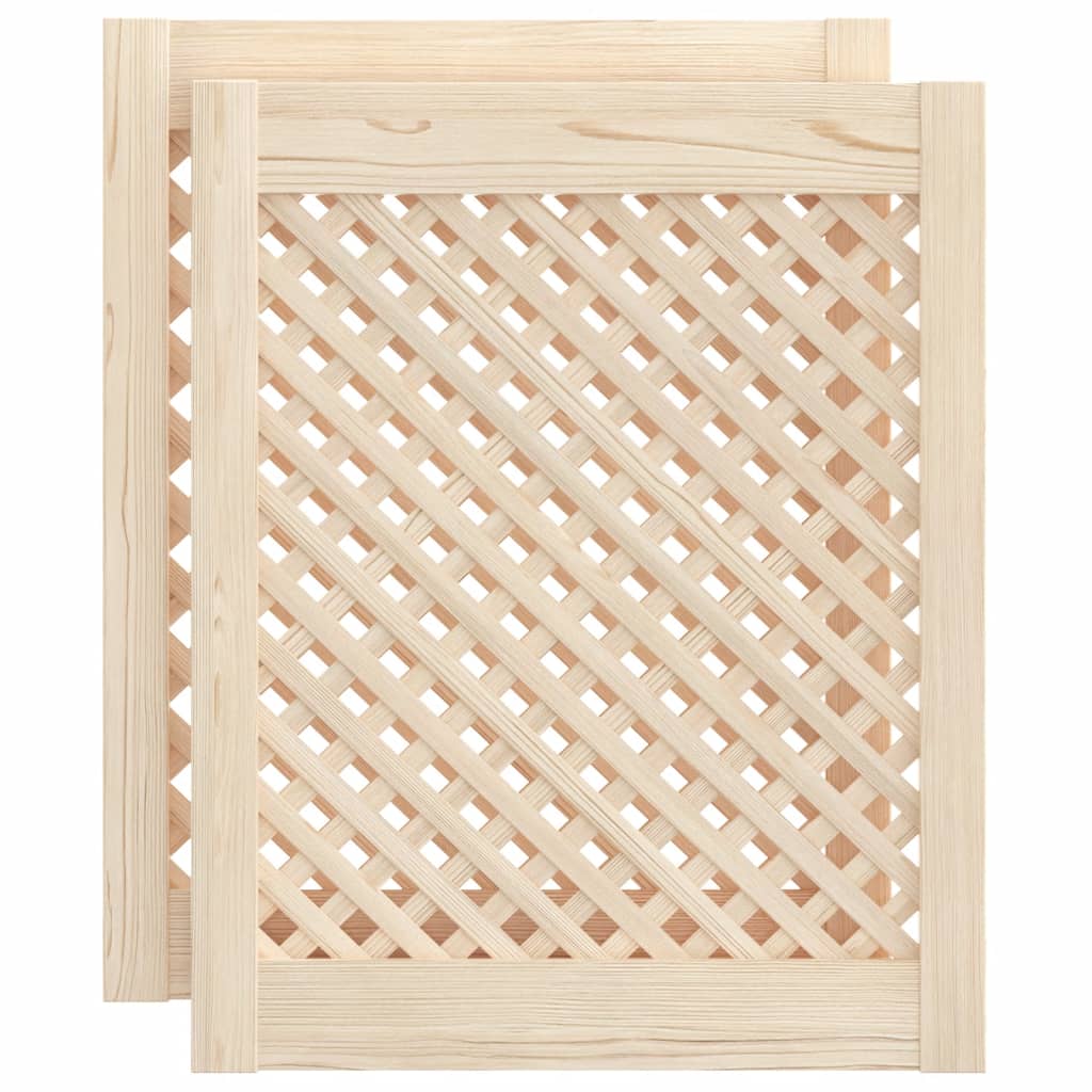 Vrata za ormarić rešetkasti dizajn 2 kom 49,5x61,5 cm borovina