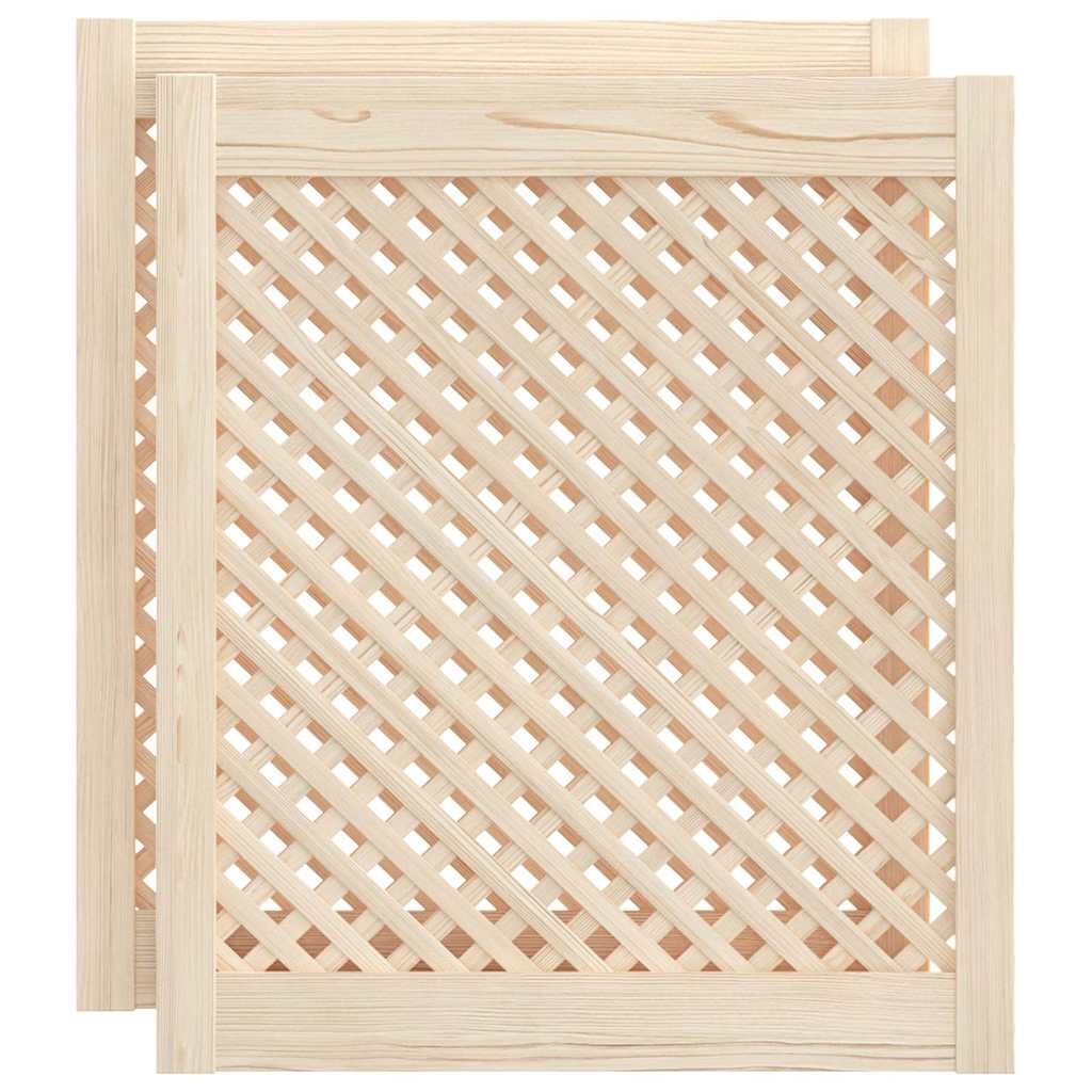 Vrata za ormarić rešetkasti dizajn 2 kom 59,5x69 cm borovina