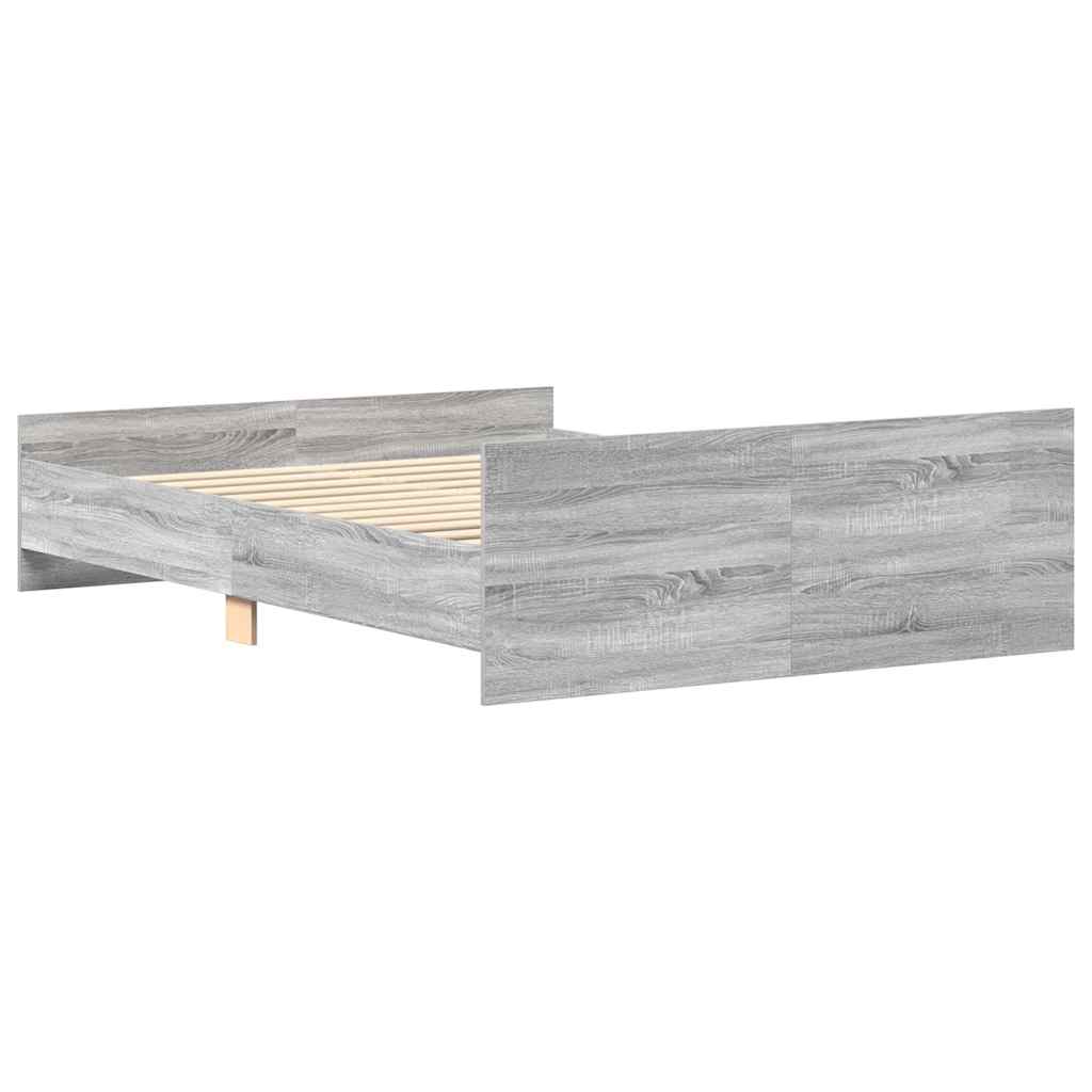 Okvir kreveta s uzglavljem i podnožjem boja hrasta 140x200 cm