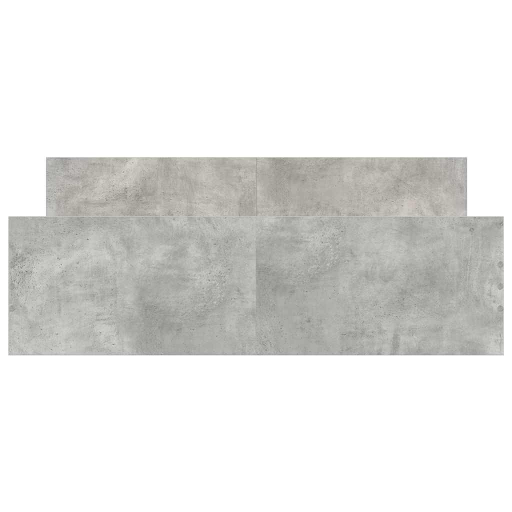 Okvir kreveta s uzglavljem i podnožjem boja betona 135x190 cm