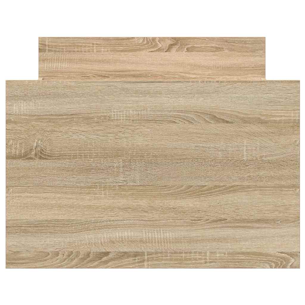 Okvir kreveta s uzglavljem i podnožjem boja hrasta 100 x 200 cm
