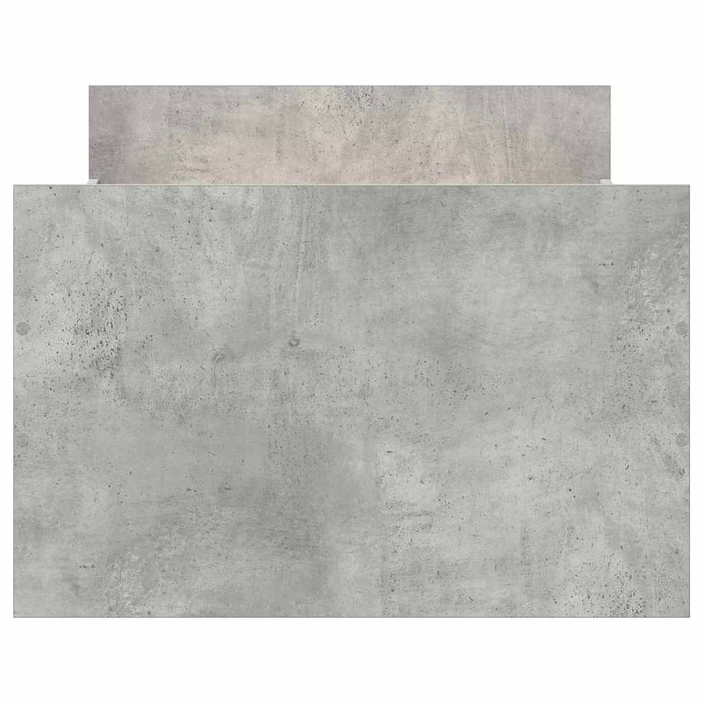 Okvir kreveta s uzglavljem i podnožjem boja betona 100 x 200 cm