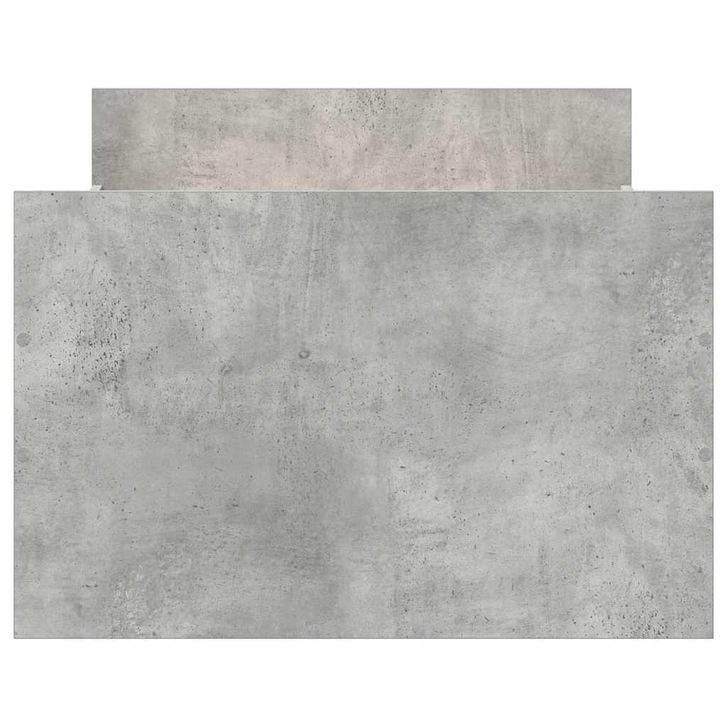 Okvir kreveta s uzglavljem i podnožjem boja betona 90x190 cm