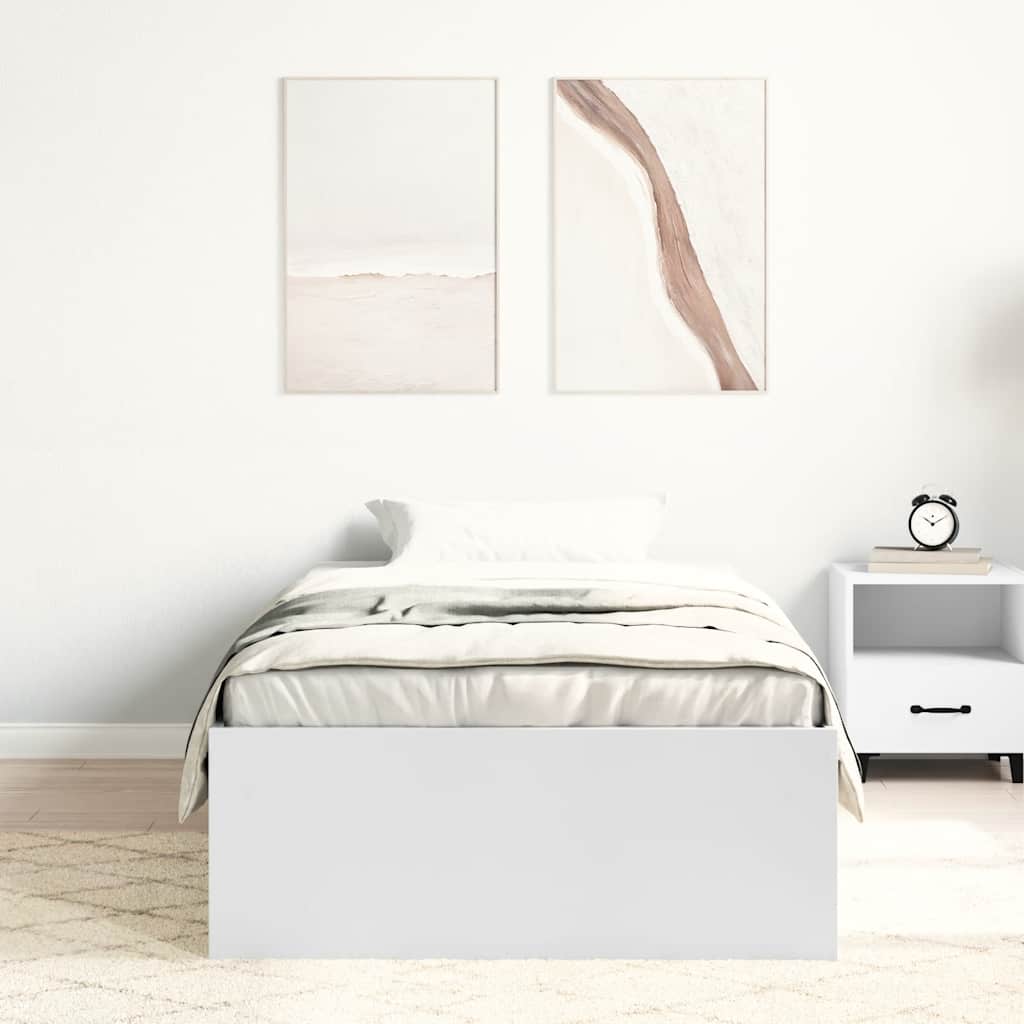 Okvir za krevet bijeli 90 x 200 cm