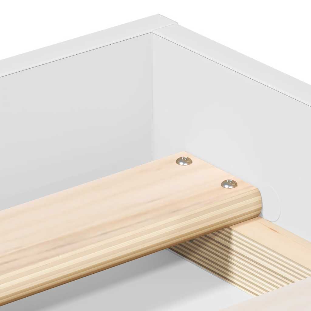 Okvir za krevet bijeli 90 x 200 cm