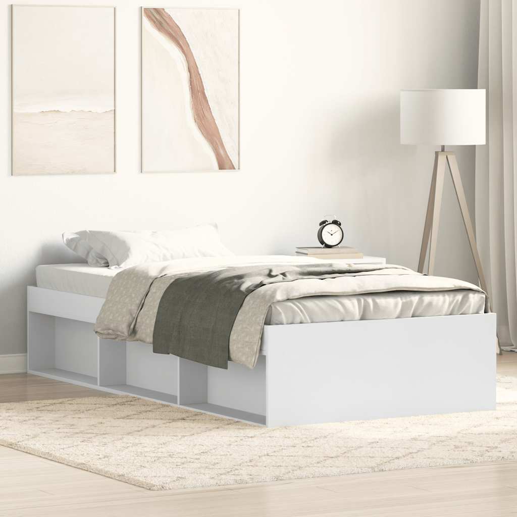 Okvir za krevet bijeli 90 x 200 cm