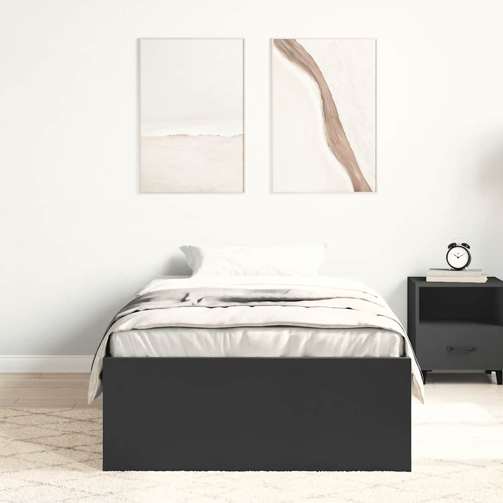 Okvir kreveta crni 90 x 190 cm