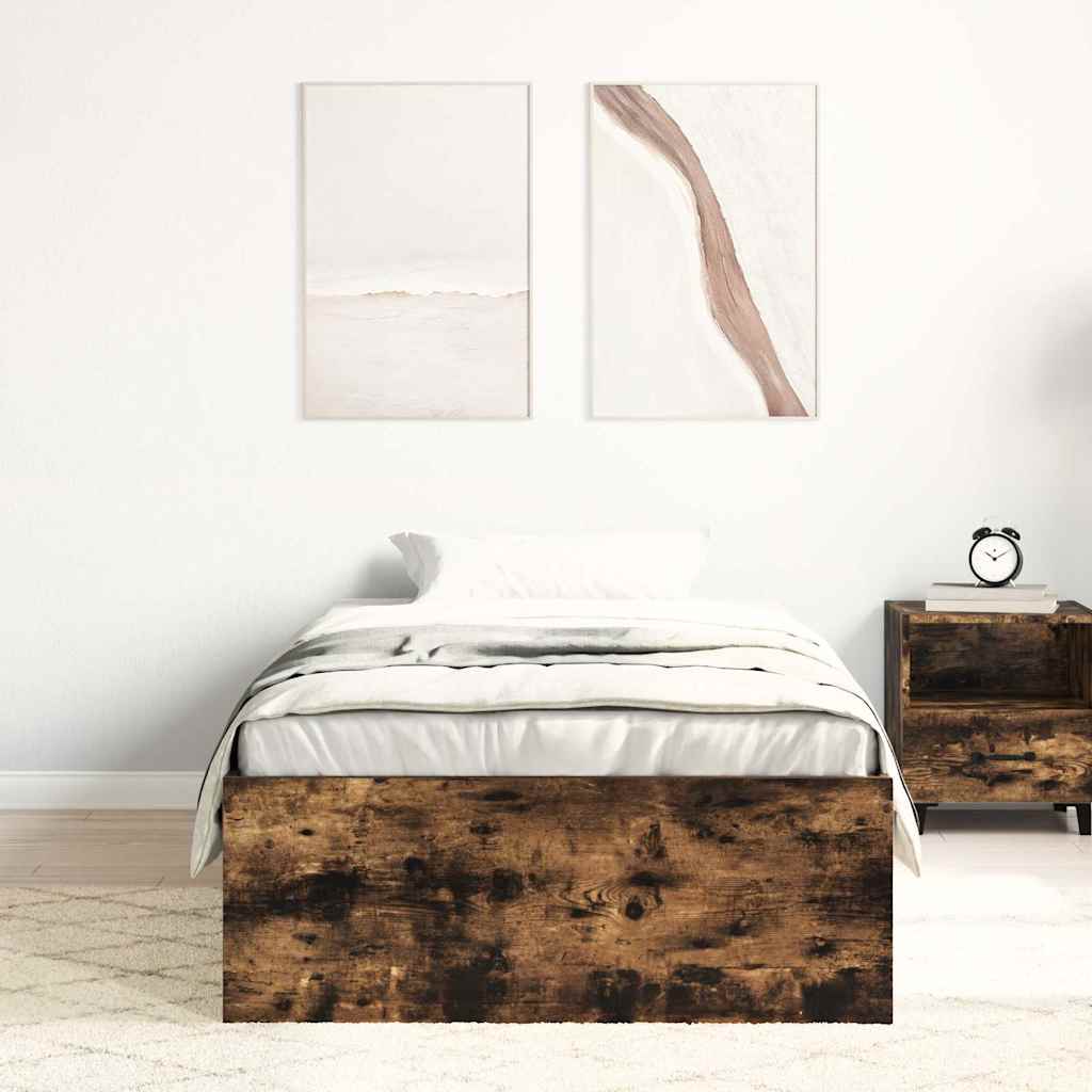Okvir kreveta boja dimljenog hrasta 90 x 190 cm