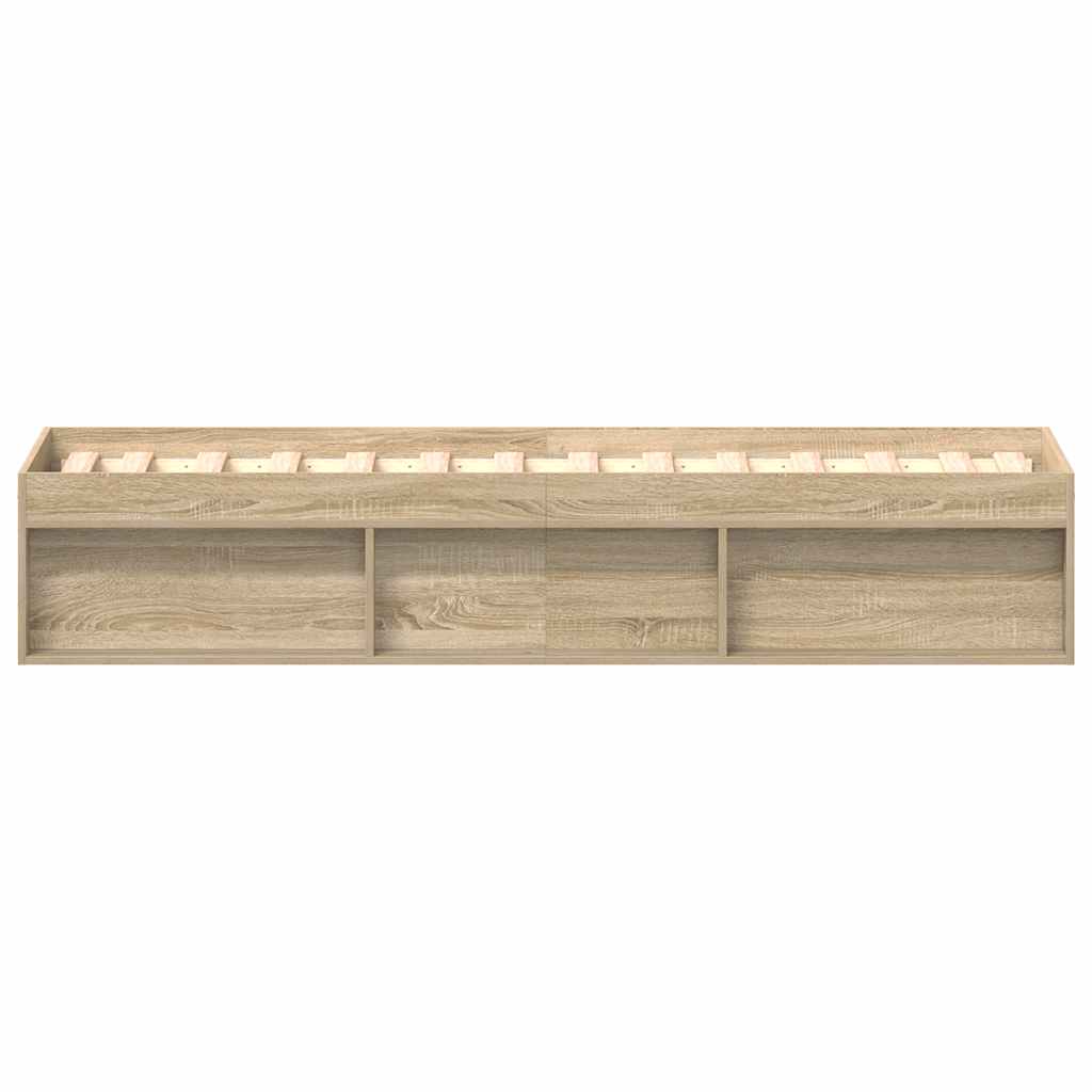 Okvir kreveta boja hrasta sonome 75x190 cm mali za jednu osobu