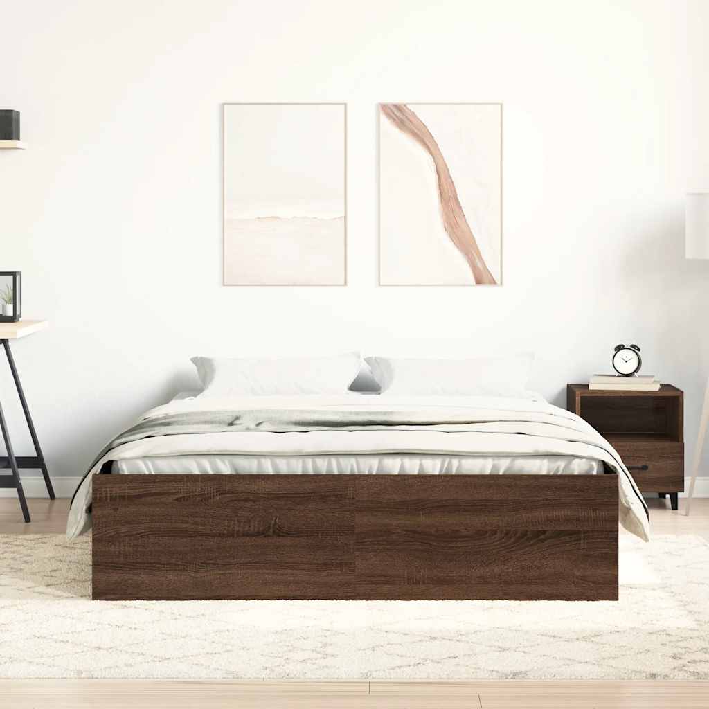 Okvir za krevet smeđa boja hrasta 120x200 cm