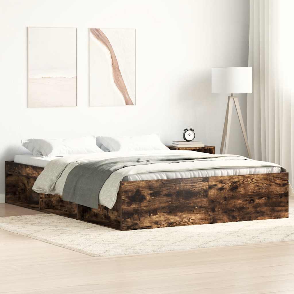 Okvir za krevet boja dimljenog hrasta 140x200 cm