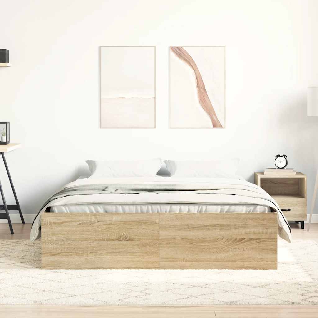 Okvir kreveta boja hrasta sonome 150x200 cm veliki bračni