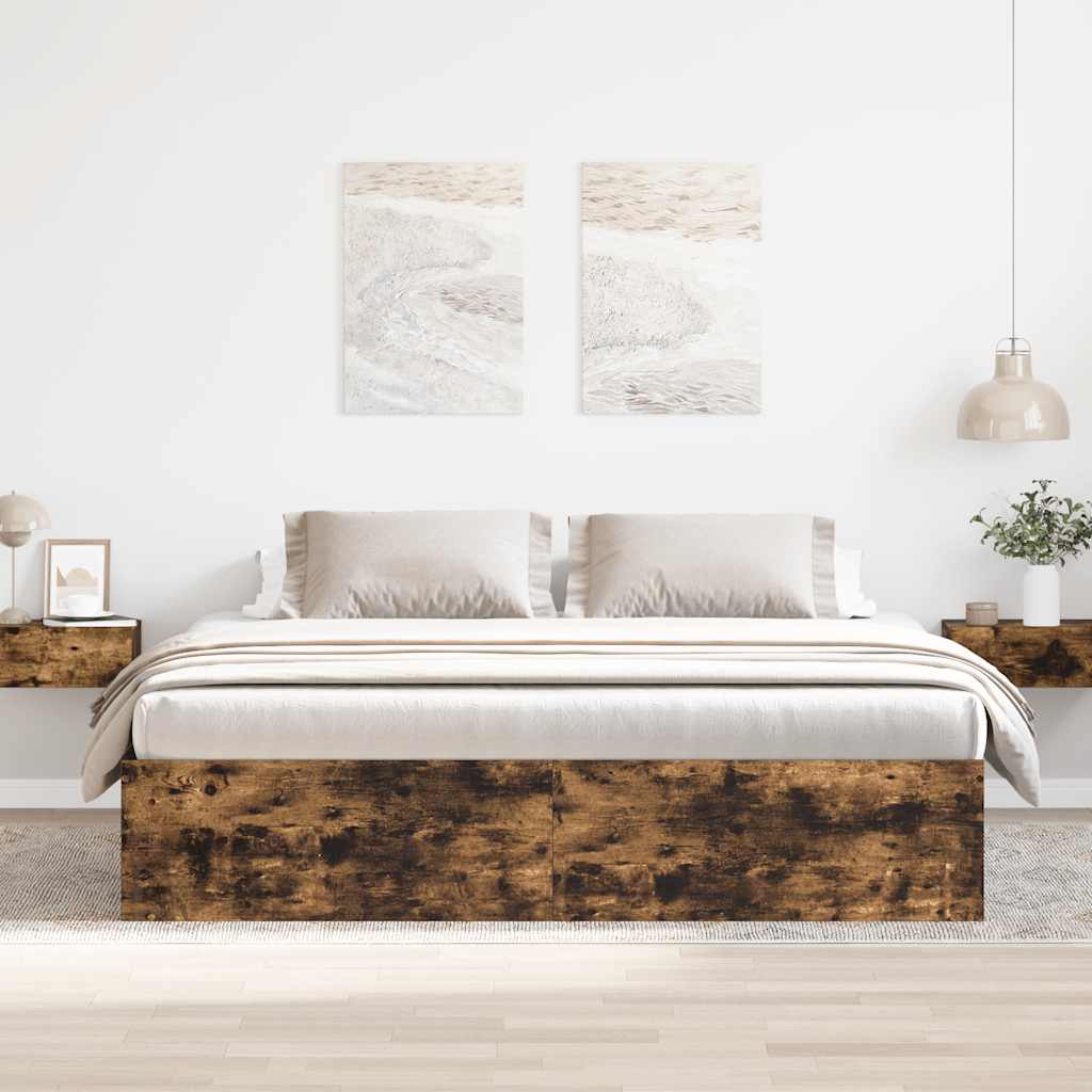 Okvir za krevet boja hrasta 180 x 200 cm veliki bračni
