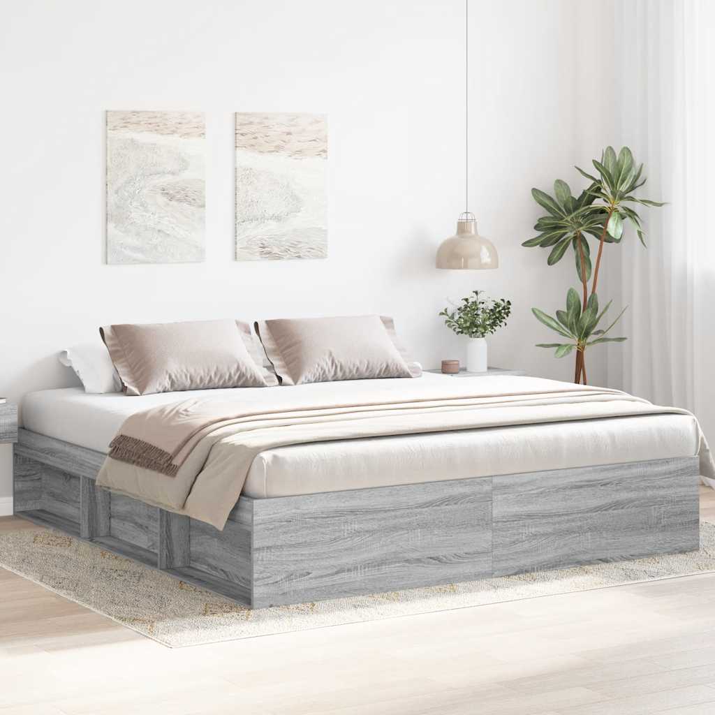 Okvir za krevet boja hrasta 180 x 200 cm veliki bračni