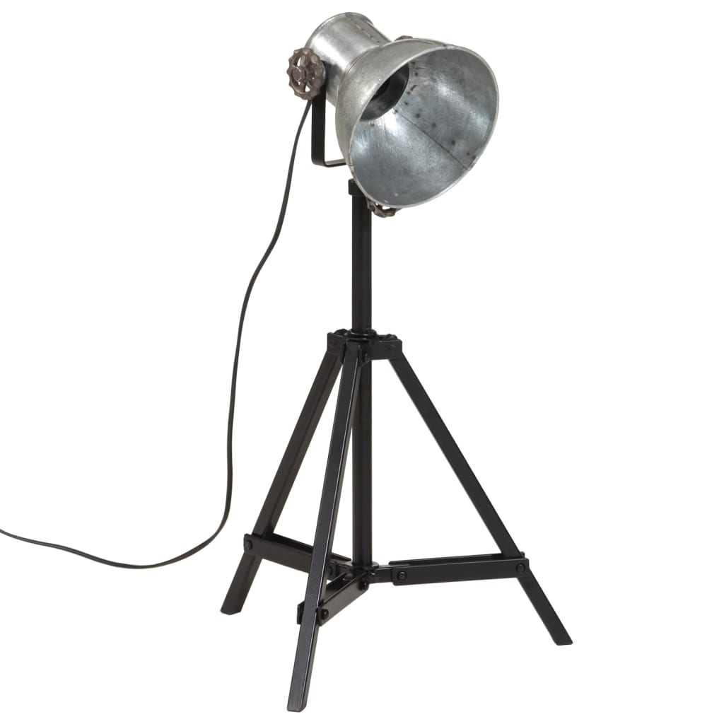 Podna svjetiljka 25 W vintage srebrna 35 x 35 x 65/95 cm E27