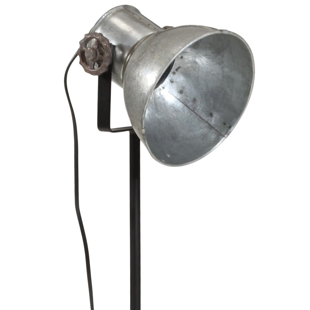 Podna svjetiljka 25 W vintage srebrna 35 x 35 x 65/95 cm E27