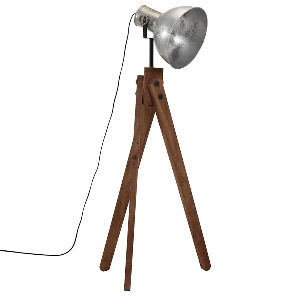 Podna svjetiljka 25 W vintage srebrna 45 x 45 x 120 cm E27
