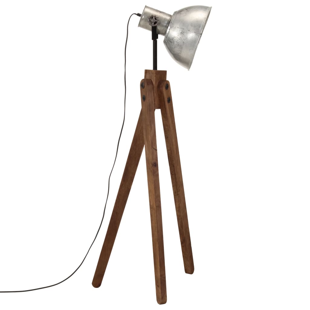 Podna svjetiljka 25 W vintage srebrna 45 x 45 x 120 cm E27