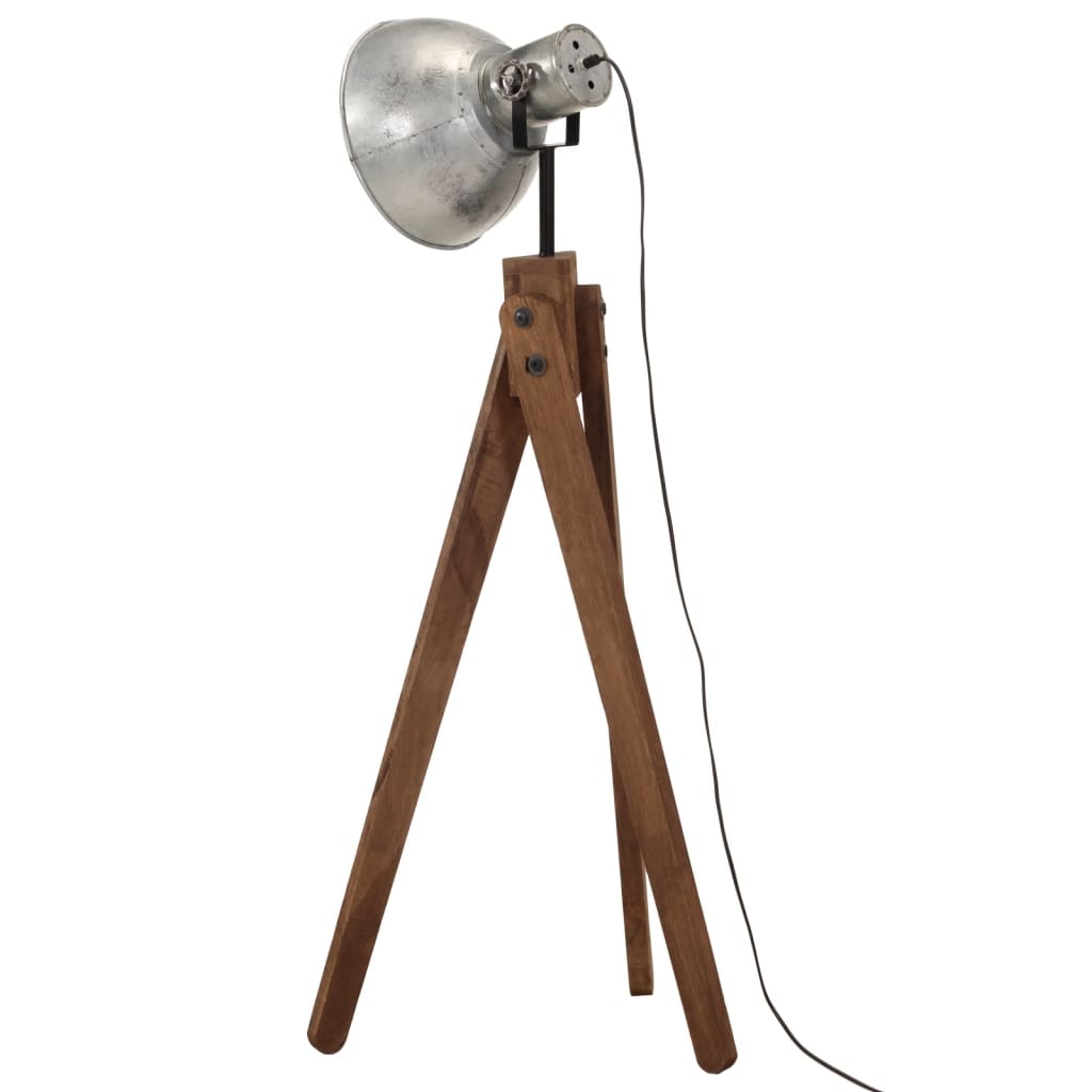 Podna svjetiljka 25 W vintage srebrna 45 x 45 x 120 cm E27