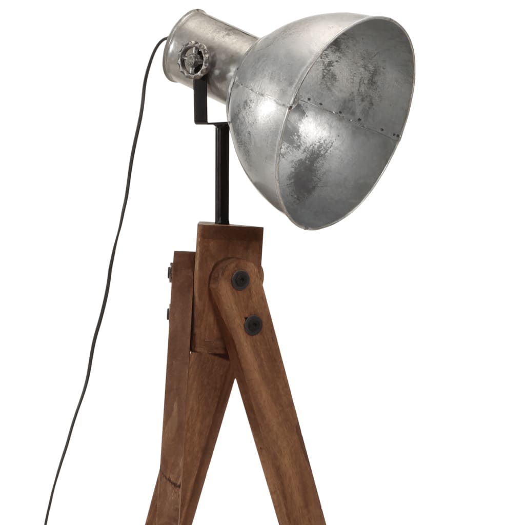 Podna svjetiljka 25 W vintage srebrna 45 x 45 x 120 cm E27