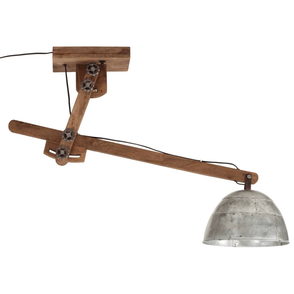 Stropna svjetiljka 25 W vintage srebrna 105x30x65-108 cm E27
