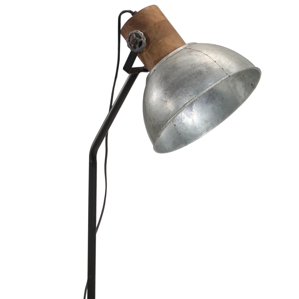 Podna svjetiljka 25 W vintage srebrna 30 x 30 x 100-150 cm E27