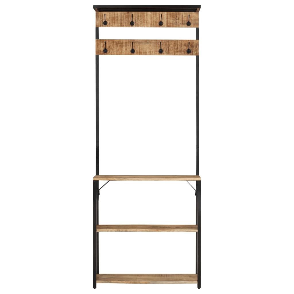 Stalak za kapute s prostorom za cipele 68x30x182 cm drvo manga