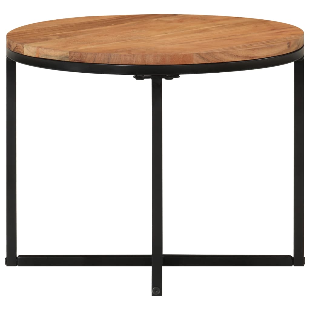 Stolić za kavu 45x45x35 cm od masivnog drva bagrema i željeza