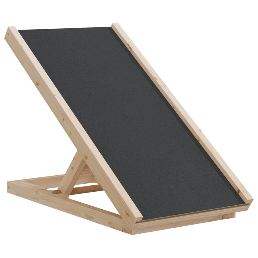 Rampa za pse siva 70 x 35 cm od masivne jelovine