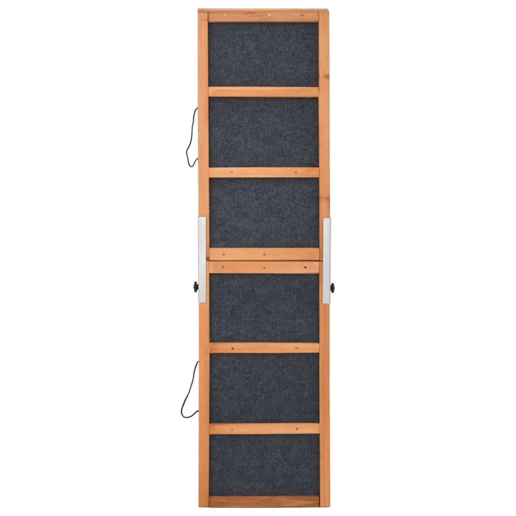 Rampa za pse siva 120 x 30 cm od masivne jelovine