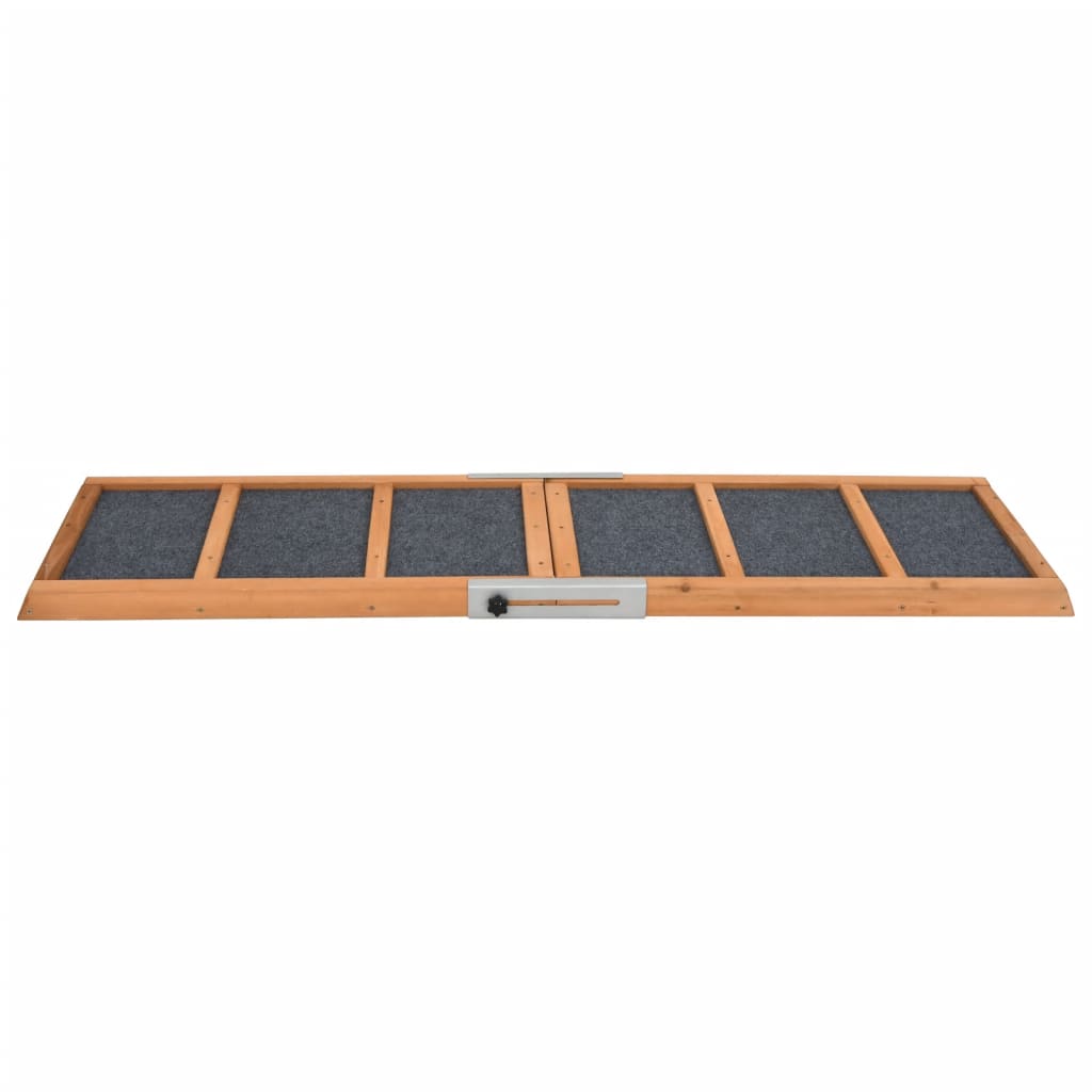 Rampa za pse siva 120 x 30 cm od masivne jelovine
