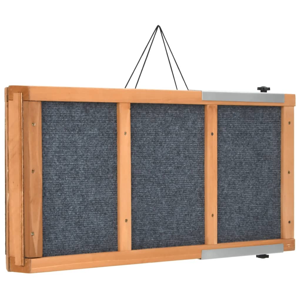 Rampa za pse siva 120 x 30 cm od masivne jelovine