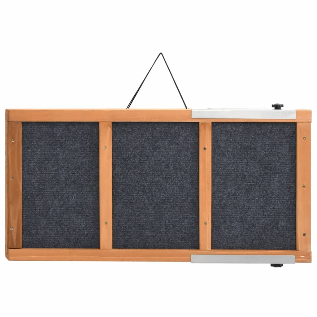 Rampa za pse siva 120 x 30 cm od masivne jelovine