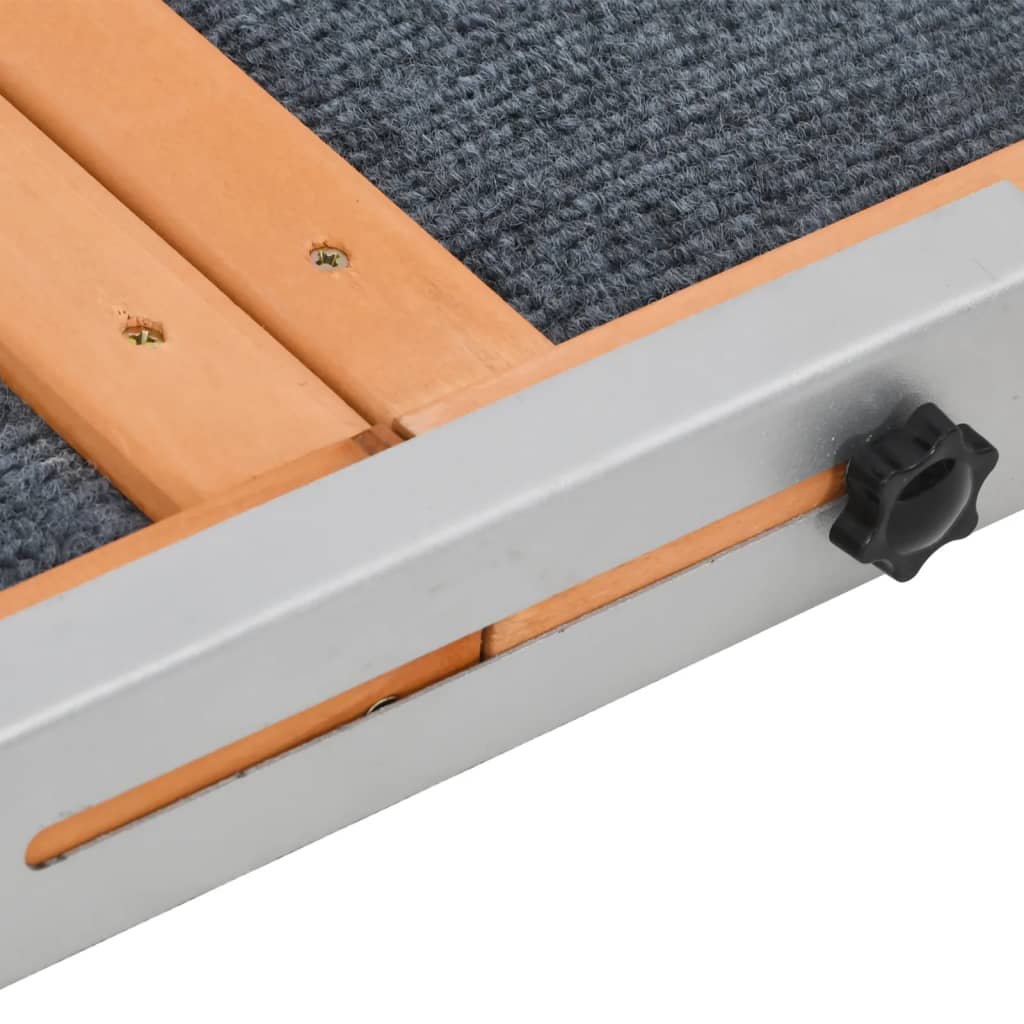 Rampa za pse siva 120 x 30 cm od masivne jelovine