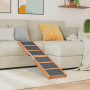 Rampa za pse siva 120 x 30 cm od masivne jelovine