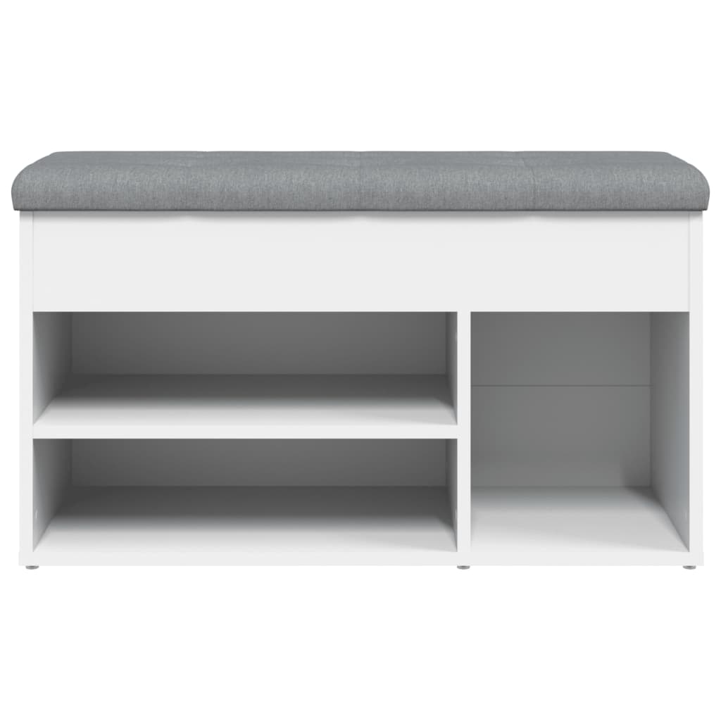Klupa za cipele bijela 82x32x45,5 cm inženjerski drvo