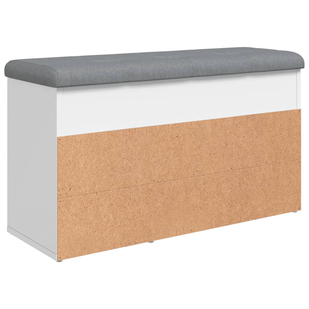 Klupa za cipele bijela 82x32x45,5 cm inženjerski drvo