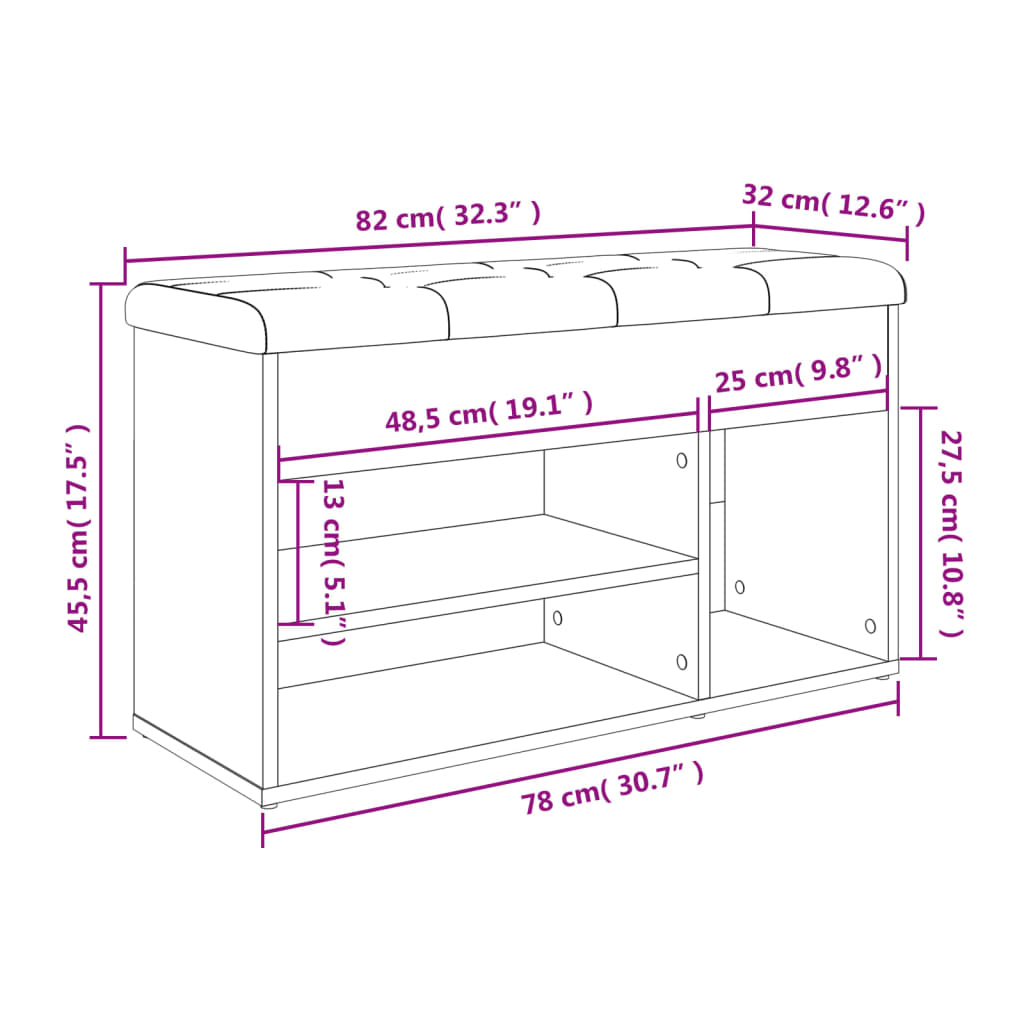 Klupa za cipele bijela 82x32x45,5 cm inženjerski drvo