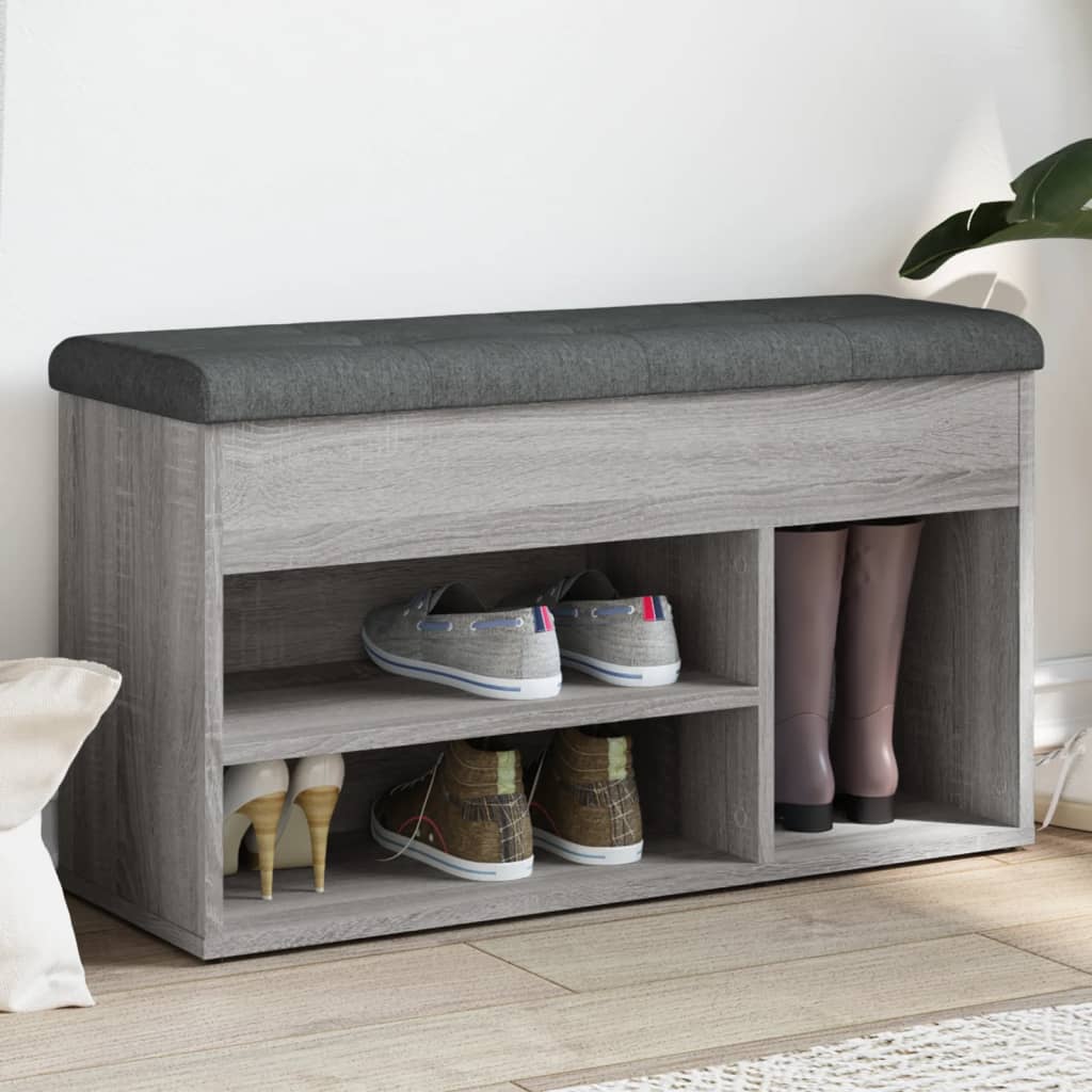 Klupa za cipele boja hrasta 82 x 32 x 45,5 cm konstruirano drvo
