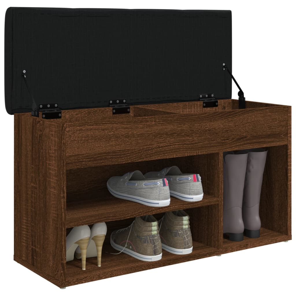 Klupa za cipele smeđa boja hrasta 82 x 32 x 45,5 cm drvena